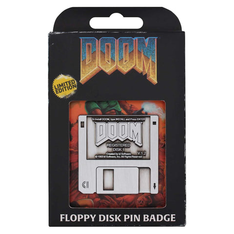 Official DOOM Floppy Disk Pin Badge Limited Edition