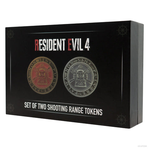 Official Resident Evil 4 Set of Two Metal Shooting Gallery Tokens