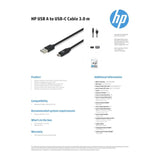 HP USB-A To USB-C Cable 3M