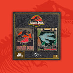 PIN KINGS JURASSIC PARK ENAMEL BADGE SET 1.2