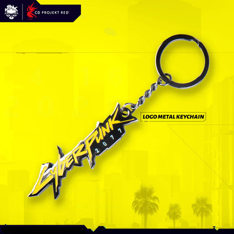 Cyberpunk 2077 Logo Metal Keychain