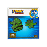 PIN KINGS MODERN SONIC THE HEDGEHOG GLOW IN THE DARK HALLOWEEN SONIC & TAILS ENAMEL PIN BADGE SET 1.1