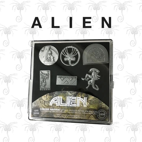 Alien Pin Badge Set Silver Limited Edition